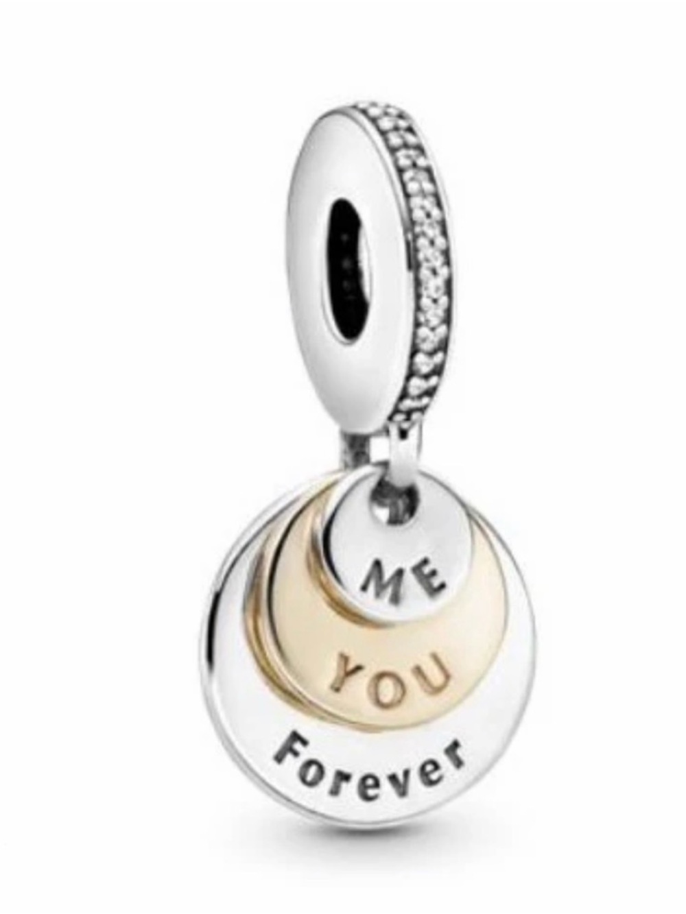 Pandora ‘Me You Forever' Disc Dangle Charm 🤍